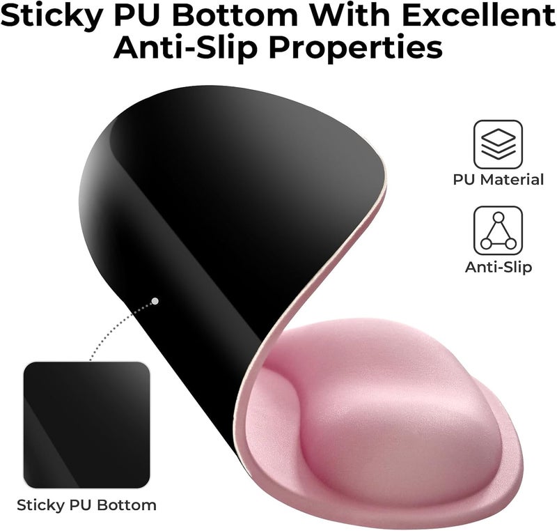 Eoocoo Ergonomic Mouse Pad with Gel Wrist Rest Support Middle Concave Design, Relieve Wrist Pain Mousepad, Non-Slip Base for Laptop, Computer, Office Desk Accessories for Women, Carpal Tunnel Syndrome - Image 5